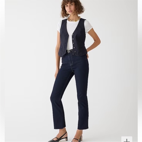 J. Crew Women's Dark Blue Slim Demi Boot Jeans - Picture 1 of 11